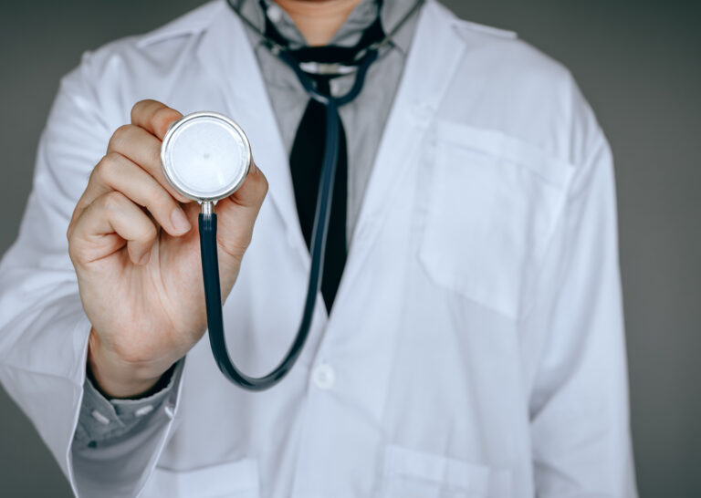 Doctor holding a stethoscope