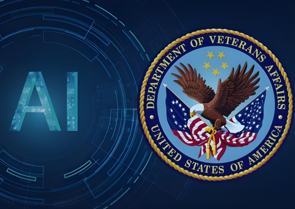 Image of AI and the logo of the VA